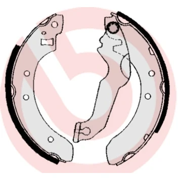 Abbildung von BREMBO S 24 507 Bremsbacken 203 38 mit Handbremshebel FORD: ESCORT 4 Kombi, Cabriolet, 3