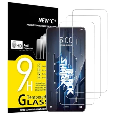 Abbildung von NEW&#039;C 3 Stück, Panzer Schutz Glas für Xiaomi Black Shark 5, Frei von Kratzern, 9H Härte, HD Displayschutzfolie, 0.33mm Ultra klar, Ultrabeständig