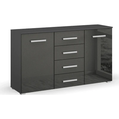 Abbildung von rauch Kommode &quot;Koluna&quot;, mit Hochglanzfront, 4 Schubkästen, inkl. 3er Set Filzboxen