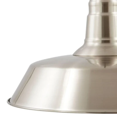 Abbildung von Lindby Hängeleuchte Laylan, nickel/weiß, Ø 36 cm, Metall