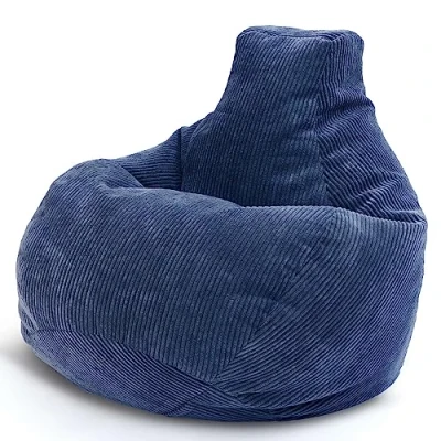 Abbildung von Green Bean Sitzsack mit Rückenlehne 80x80x90cm und EPS Perlen Füllung (Indoor geeignet, waschbarer Bezug), Bag Bodenkissen Lounge Sitzhocker Relax Sessel Gamer Gamingstuhl