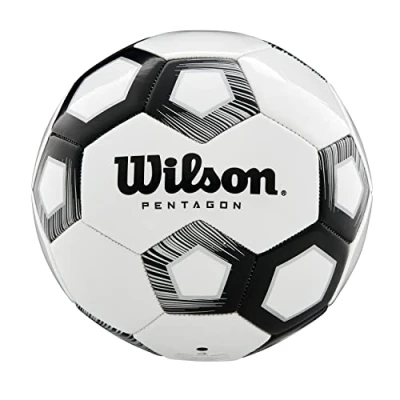 Abbildung von Wilson Fußball PENTAGON, Mischleder, 5, Schwarz