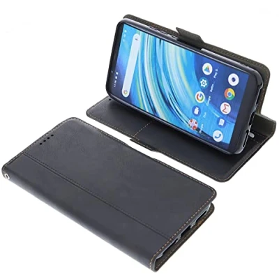 Abbildung von foto kontor Tasche kompatibel mit Cubot Note 9 Book Style schwarz Schutz Hülle Buch