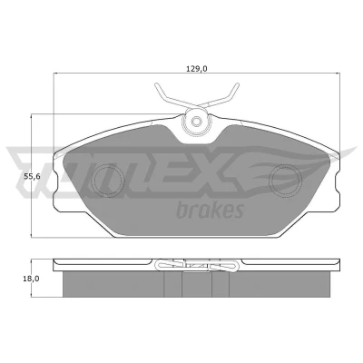 Abbildung von Bremsbelagsatz, Scheibenbremse TOMEX Brakes TX 10 771