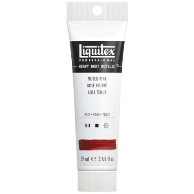 Abbildung von Liquitex 1040504 Professional Heavy Body Acrylfarbe in Künstlerqualität mit ausgezeichneter Lichtechtheit buttriger Konsistenz, 59ml Tube gedämpftes Rosa