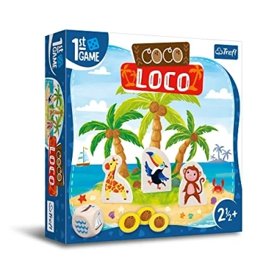 Abbildung von Trefl Coco Loco, Erstes Brettspiel für die Kleinsten, Exotische Tiere, Kooperatives Spiel Kleinkinder, Große Elemente, Lernen durch Spielen, Kinder ab 2,5 Jahren