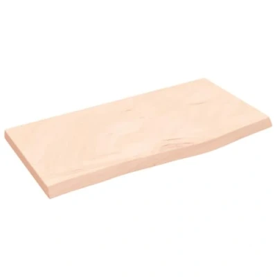 Abbildung von vidaXL Waschtischplatte, Multifunktional Arbeitsplatte mit Naturkante, Waschtischkonsole Tischplatte für Badezimmer, Holzplatte Platte Badmöbel, 60x30x(2 4) cm Massivholz Unbehandelt