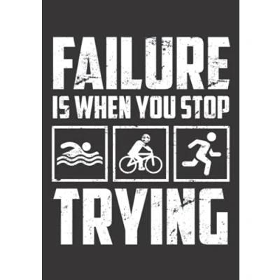Abbildung von Notizbuch A5 kariert mit Softcover Design: Triathlon Sport Spruch Triathleten Geschenk Fitness Sport: 120 karierte DIN Seiten