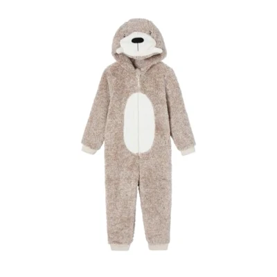 Abbildung von Vertbaudet Onesie Walross Jumpsuit für Kinder, Größe: 98/104, Beige meliert