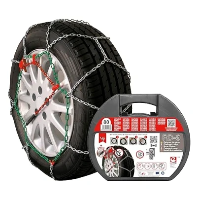 Abbildung von VIP RD9 Schneeketten aus Metall mm, Größe Nr. 80, Set 2 tlg., Inkl. Handschuhe