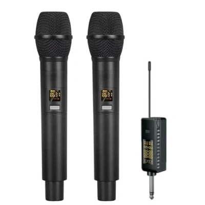 Abbildung von E Lektron U 2 universal doppel Funkmikrofon System Set UHF mit Mini Ansteck Empfänger