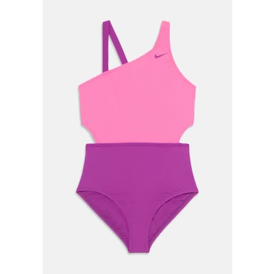 Abbildung von Nike Performance Asymmetrical Monokin Unisex Badeanzug für Kinder, Größe: 160 170, Hyper pink