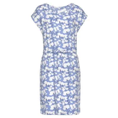 Abbildung von Beach Time Jerseykleid, Damen, Größe: 34, Blau creme bedruckt