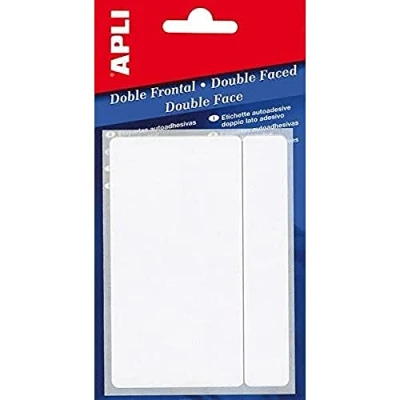 Abbildung von APLI 2559 Doppel Etiketten vorne weiß 53,0 x 82,0 mm
