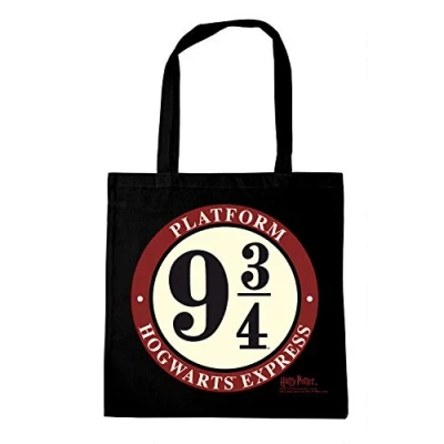 Abbildung von Logoshirt Gleis 9 3/4LOGO Shopping Bag, Größe: One Size, Schwarz