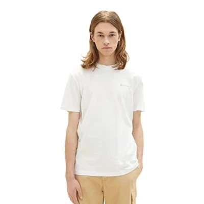 Abbildung von TOM Tailor Denim MIT Print Tshirt print, Herren, Größe: Large, Wool white
