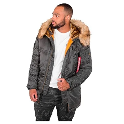 Abbildung von Alpha Industries Wintermantel greyblack, Herren, Größe: 3XL, Grey black
