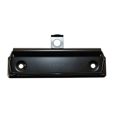 Abbildung von MAUL Bügelklemmer Metall zur Montage auf Metall, Kunststoff, Holz, mit Aufhängeöse, auch für DIY und Basteln, Breite 10 cm, Klemmweite 0,8 Schwarz