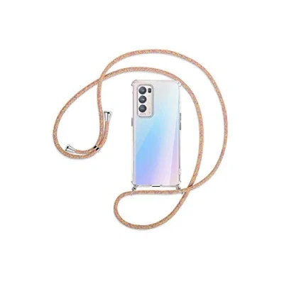 Abbildung von mtb more energy® Handykette kompatibel mit Oppo Find X3 Neo (6.55&#039;&#039;) Rainbow Smartphone Hülle zum Umhängen Anti Shock Full TPU Case