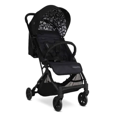 Abbildung von COSATTO Yo! Reisekinderwagen Leicht, kompakt, klappbar von Geburt an bis 25 kg flugzeugtauglich, einfaches Zusammenklappen mit einer Hand, großer 8 Einkaufskorb Regenschutz (Silhouette)