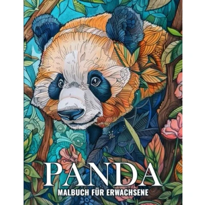Abbildung von Panda Malbuch für Erwachsene: Ein mit 50 Charmanten Pandamotiven zur Entspannung, kreativen Gestaltung und Freude an der Natur
