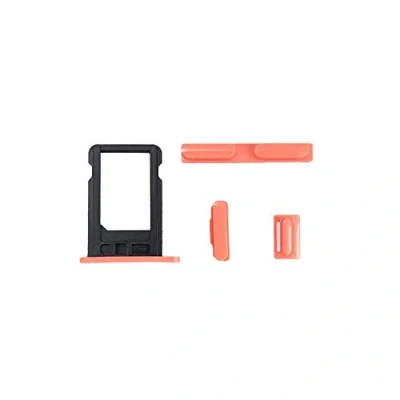 Abbildung von Smartex® Rosa Taste + SIM Karten Halter kompatibel mit iPhone 5C / Power On Off, Mute, Volumen Ersatzteil
