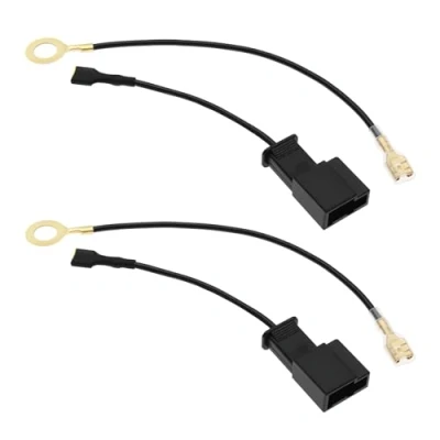 Abbildung von OTOTEC 2 Sets Auto Lautsprecherkabel Adapter Autohupen Spezialstecker Kompatibel mit Toyota Kabelbaum Pigtail Buchse Stecker Kabelbäume Schwarz