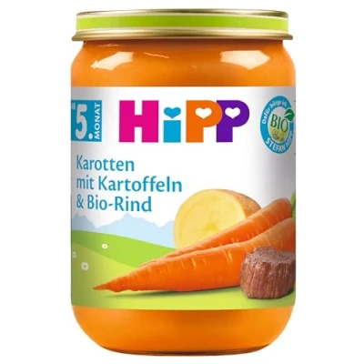 Abbildung von HiPP Karotten mit Kartoffeln und Bio Rind, 6er Pack (6 x 190 g)