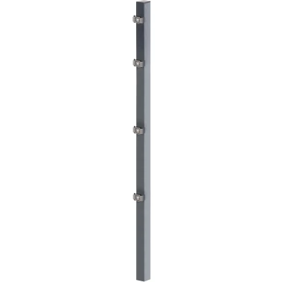Abbildung von Alberts Zaunpfosten, 60x40 mm für Doppelstabmattenzaun, 175 cm, mit Klemmlaschenbefestigung
