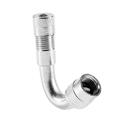 Abbildung von Keenso Auto Reifen Ventilverlängerung, Motorrad Reifenventil Verlängerung 45/90 / 135 Grad Verlängerungsadapter für Auto, Motorrad, Fahrrad (45)
