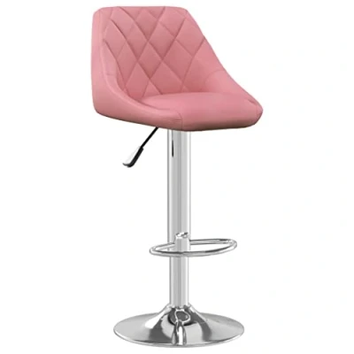 Abbildung von vidaXL Barhocker Höhenverstellbar Drehbar Küchenhocker Barstuhl Tresenhocker Thekenhocker Tresenstuhl Bistrohocker Bar Stuhl Hocker Rosa Samt