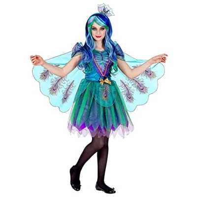 Abbildung von W WIDMANN MILANO Party Fashion Kinderkostüm Pfau mit Pfauenfeder, Schleier, Kopfschmuck, Karneval, Mottoparty