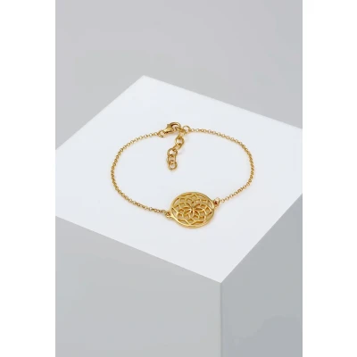 Abbildung von Elli Ornament Flower Armband goldcoloured, Damen, Größe: 17, Gold coloured