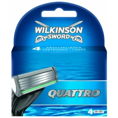 Abbildung von Wilkinson Sword Quattro Rasierklingen für Herren Rasierer, 4 St