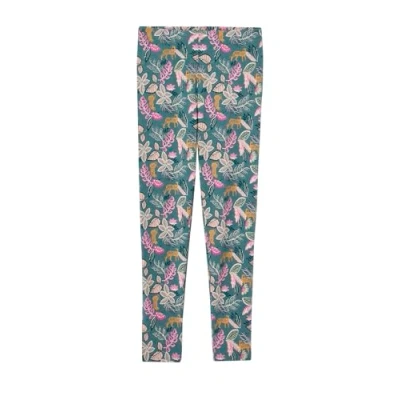 Abbildung von Vertbaudet Leggings Hosen für Kinder, Größe: 146/152, Grün bedruckt
