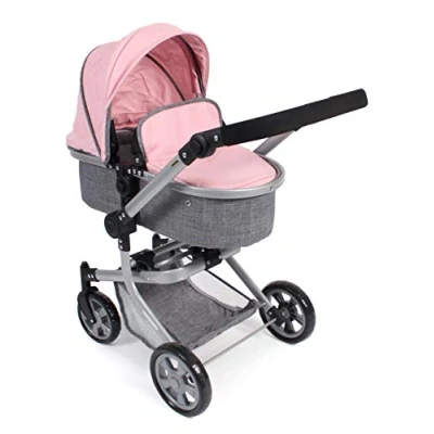 Abbildung von Kombi Puppenwagen &quot;MIKA&quot; Melange grau rosa