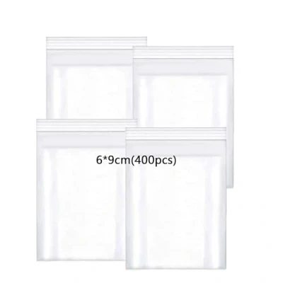 Abbildung von huruirui 400Stück 6x9cm Druckverschlussbeutel,zip Beutel Wiederverschließbare Durchsichtige Plastikbeutel Klein Verschlussbeutel Zipper Set Kleine Wasserdichter 100μm