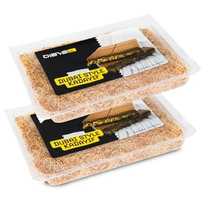 Abbildung von Kadayif Gebraten 2x200g Engelshaar Ideal für Dubai Schokolade oder Baklava Kadaif Teig Chocolate Verzehrfertiger Kataifi Perfekt Desserts und Herzhaftes
