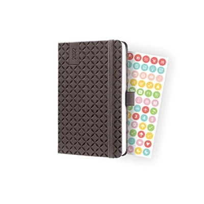 Abbildung von SIGEL J2122 Wochenkalender Jolie 2022 ca. A6 braun Hardcover 174 Seiten mit fröhlichem Kalendarium, vielen Infos und praktischen Stickern FSC zertifiziert Terminplaner