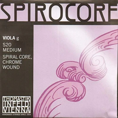 Abbildung von Thomastik Einzelsaite für Viola 4/4 Spirocore G Saite Spiralkern Chromstahl umsponnen, mittel, 15, 15.5, 16, 16.5