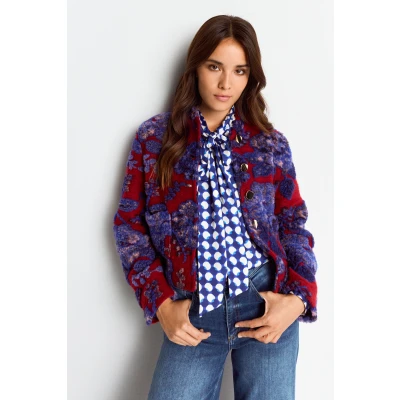 Abbildung von Rich &amp; Royal MIT Floralem Muster Übergangsjacke, Damen, Größe: 42xXL, Ruby red