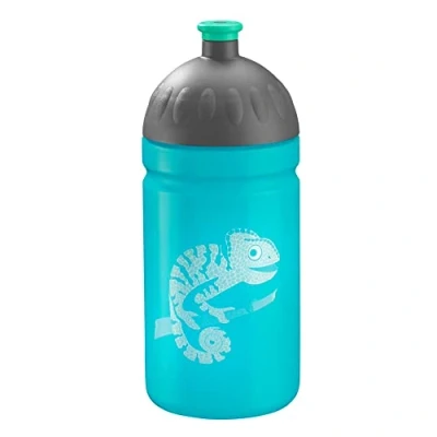 Abbildung von Step by Trinkflasche Chameleon Joshy, türkis, auslaufsicher, spülmaschinenfest, BPA frei, für Schule, Kindergarten, heiße und kohlensäurehaltigen Getränke, 0,5L