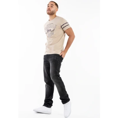 Abbildung von Lonsdale Normale Passform Brouster Tshirt print, Herren, Größe: Large, Sand brown ecru