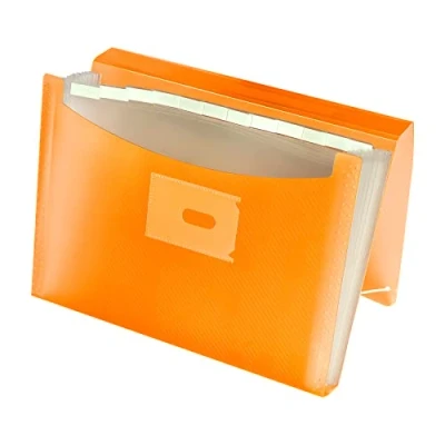 Abbildung von Oxford, Ordner Akkordeon A4+, Deckel aus transparentem Kunststoff, 13 Taschen, Orange