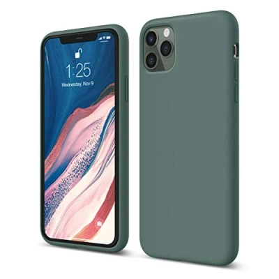 Abbildung von elago Liquid Silicone Case Kompatibel mit iPhone 11 Pro Max Hülle (6,5&quot;), Silikon Handyhülle, Rundumschutz : 3 Layer Schutzhülle (Nachtgrün)