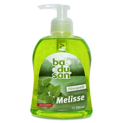 Abbildung von badusan Flüssigseife Melisse 300 ml langanhaltende Frische Seife Handseife flüssige Seifenspender