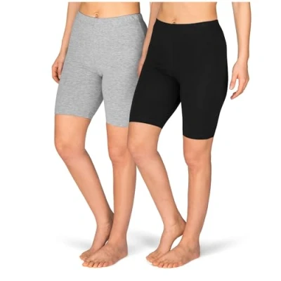 Abbildung von SES Kurze Radlerhose Damen 2er Pack schwarz 40/42 aus Baumwolle/Bequeme Radlerhose/Radlerhose Baumwolle mit perfektem Sitz/Geeignet als kurz für Kleid