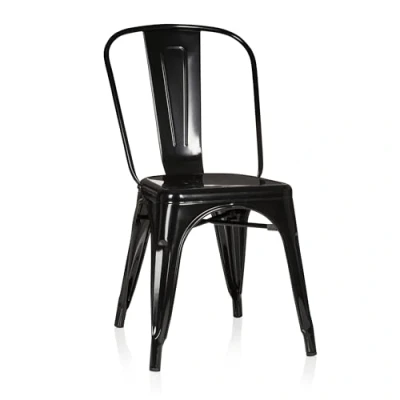 Abbildung von hjh OFFICE 645020 Bistrostuhl VANTAGGIO Comfort Metall Schwarz Stuhl im Industry Design, stapelbar
