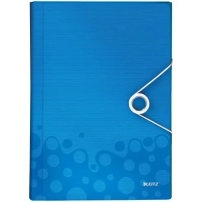 Abbildung von Leitz 45890036 Fächermappe WOW, A4, 6 Fächer, PP, blau metallic
