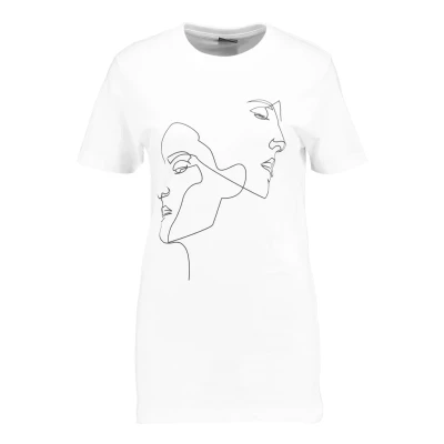 Abbildung von Mister TEE Ladies ONE LINE Tshirt print, Damen, Größe: 4XL, White